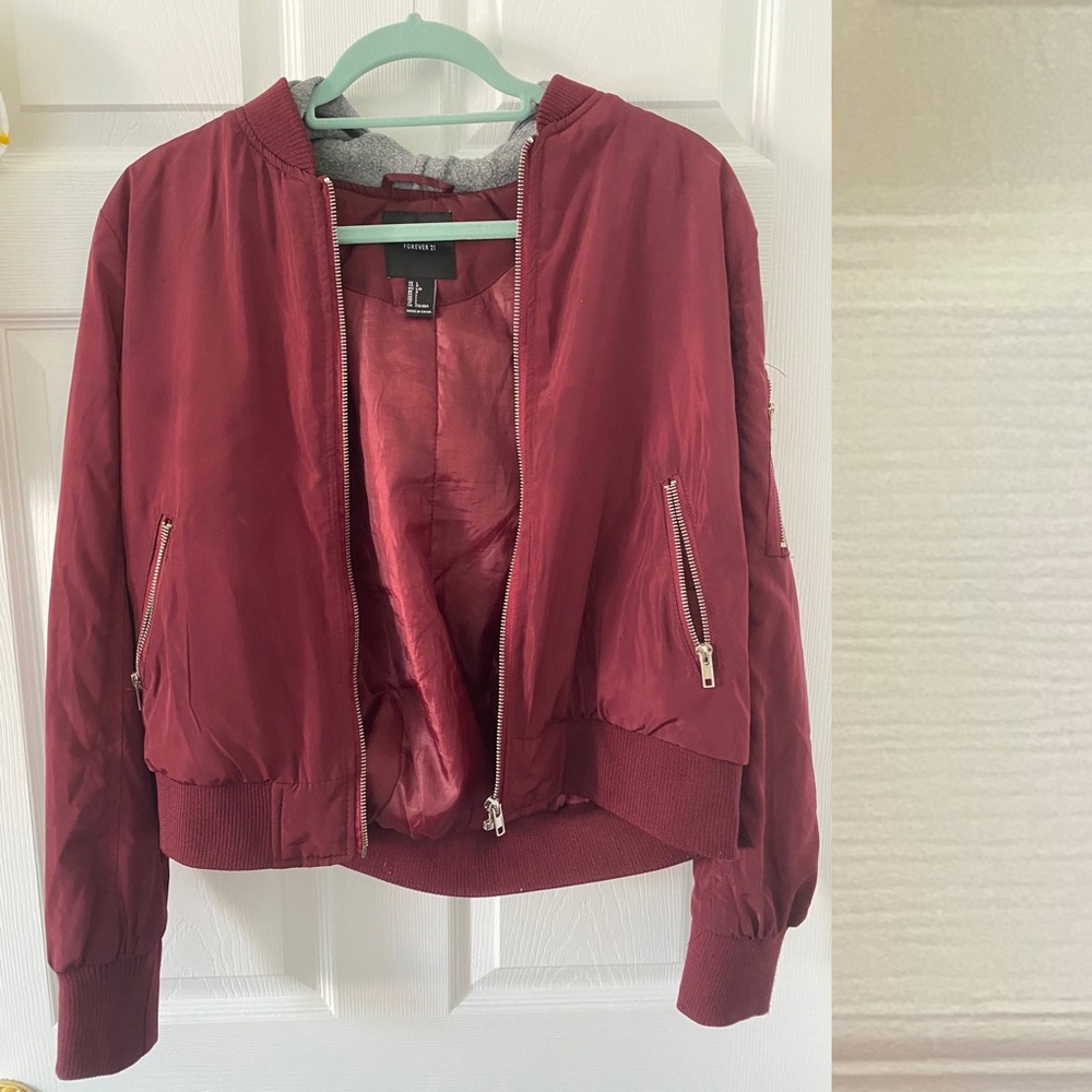 Lightweight puffer/varsity jacket